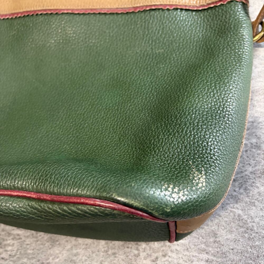 Green Vintage Dooney & Bourke Pebbled Leather Bucket Bag - Picture 6 of 8